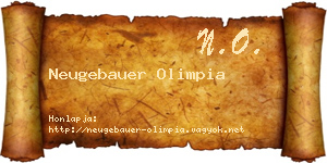 Neugebauer Olimpia névjegykártya